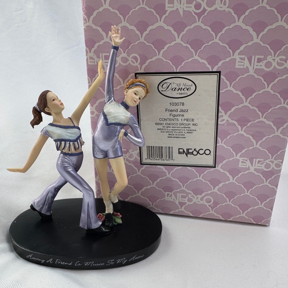 Enesco Its All About Dance Friend Jazz Figurine 103078 Lavender Dancers 2001